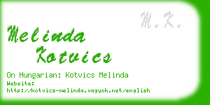 melinda kotvics business card
